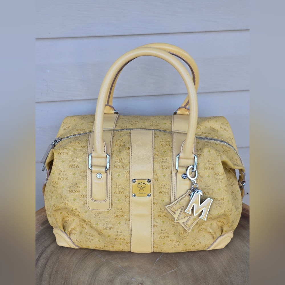 MCM Gold Satchel Bag for Women